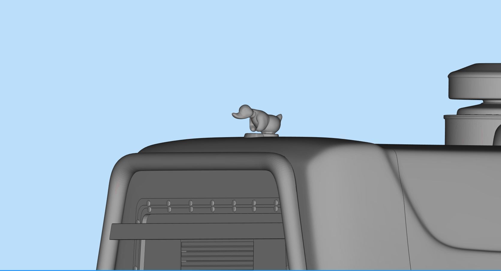 STL printable truck model kit rubber duck from the movie 3D print model_17