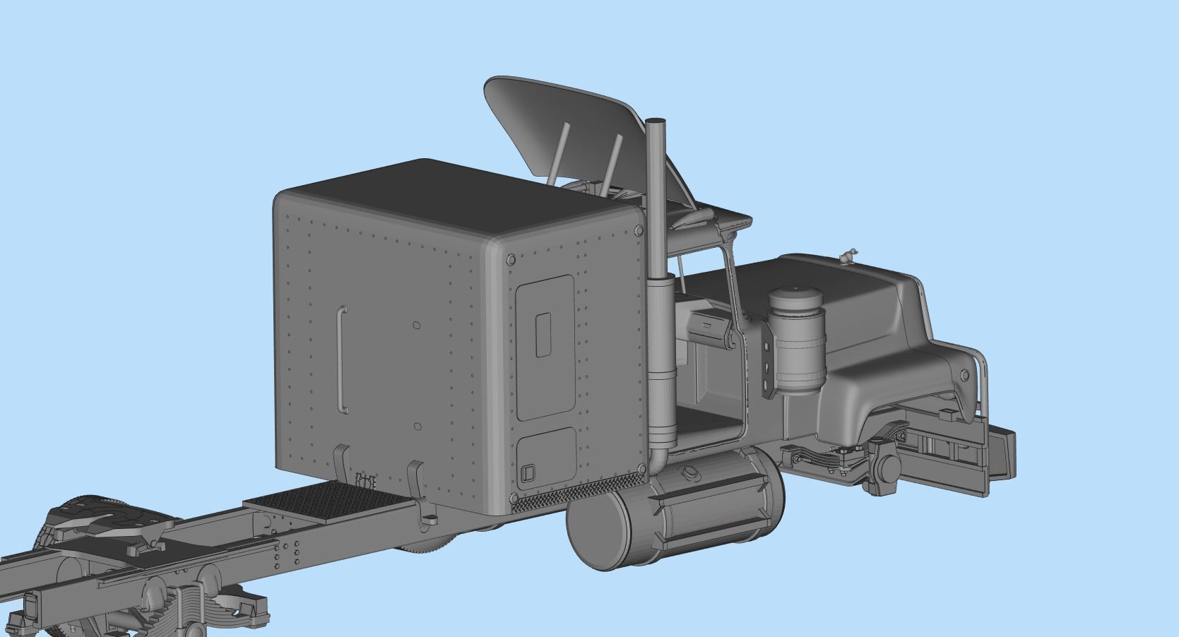 STL printable truck model kit rubber duck from the movie 3D print model_15