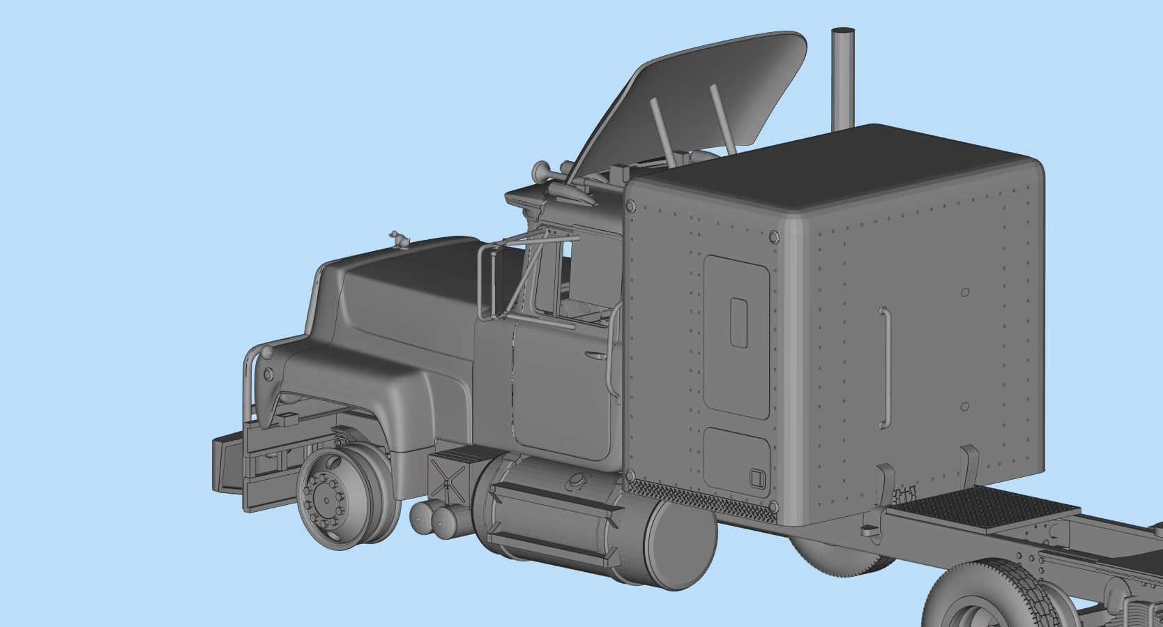 STL printable truck model kit rubber duck from the movie 3D print model_12