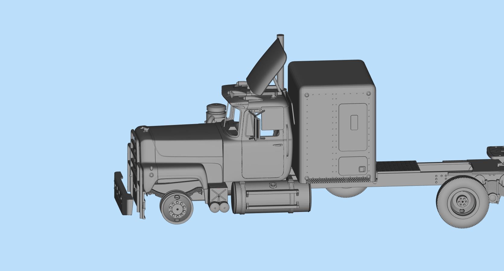 STL printable truck model kit rubber duck from the movie 3D print model_11