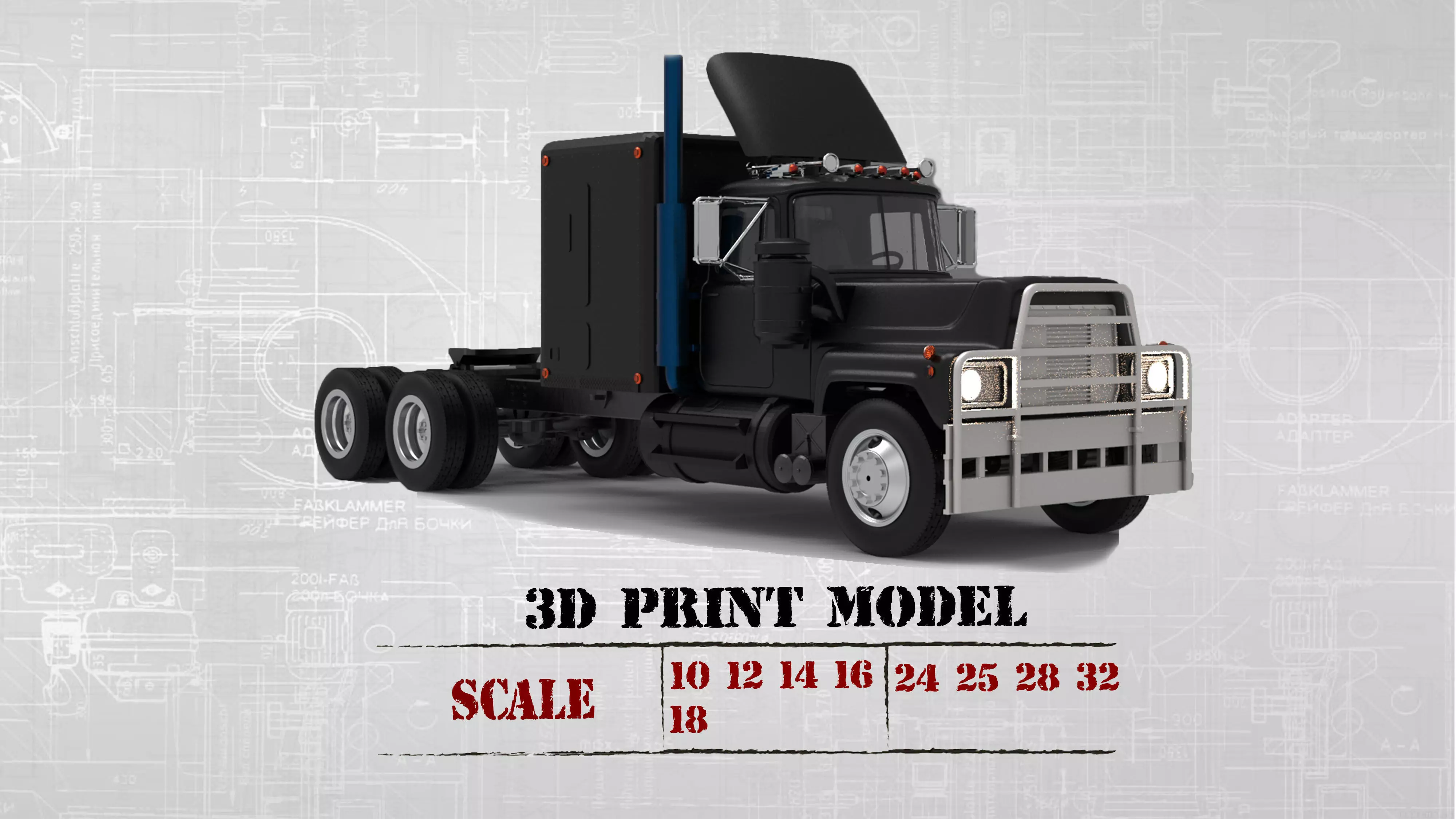 STL printable truck model kit rubber duck from the movie 3D print model_0