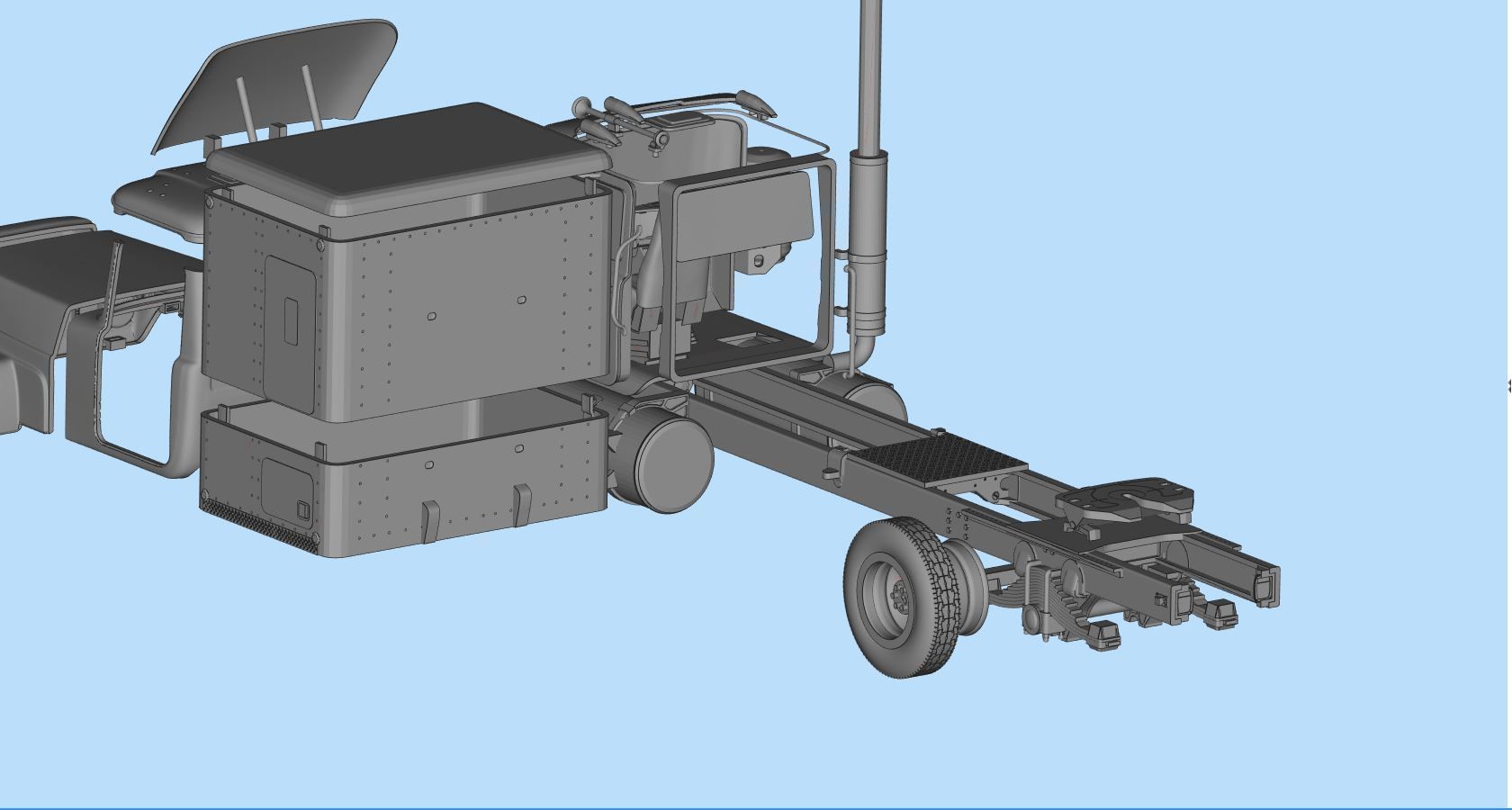 STL printable truck model kit rubber duck from the movie 3D print model_21