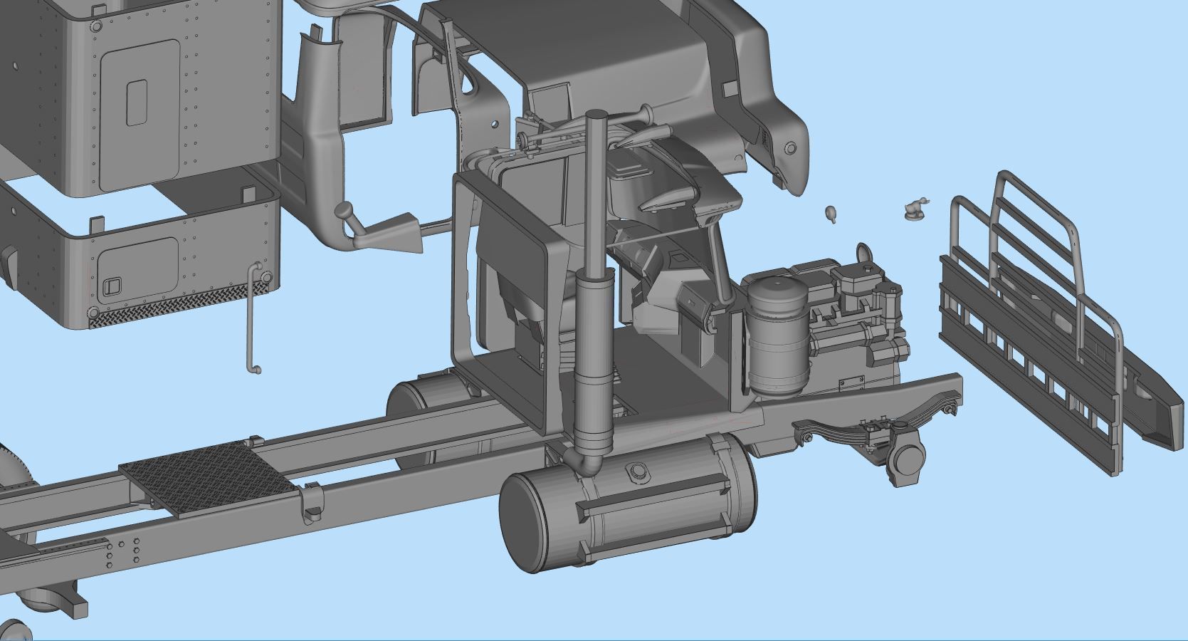 STL printable truck model kit rubber duck from the movie 3D print model_23