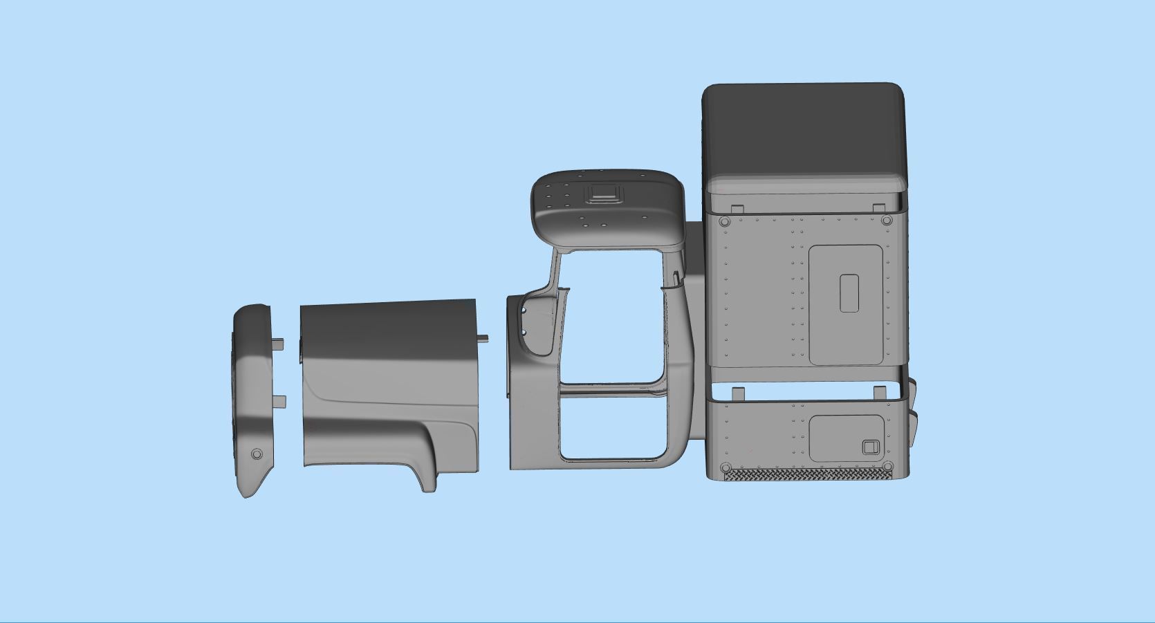STL printable truck model kit rubber duck from the movie 3D print model_5