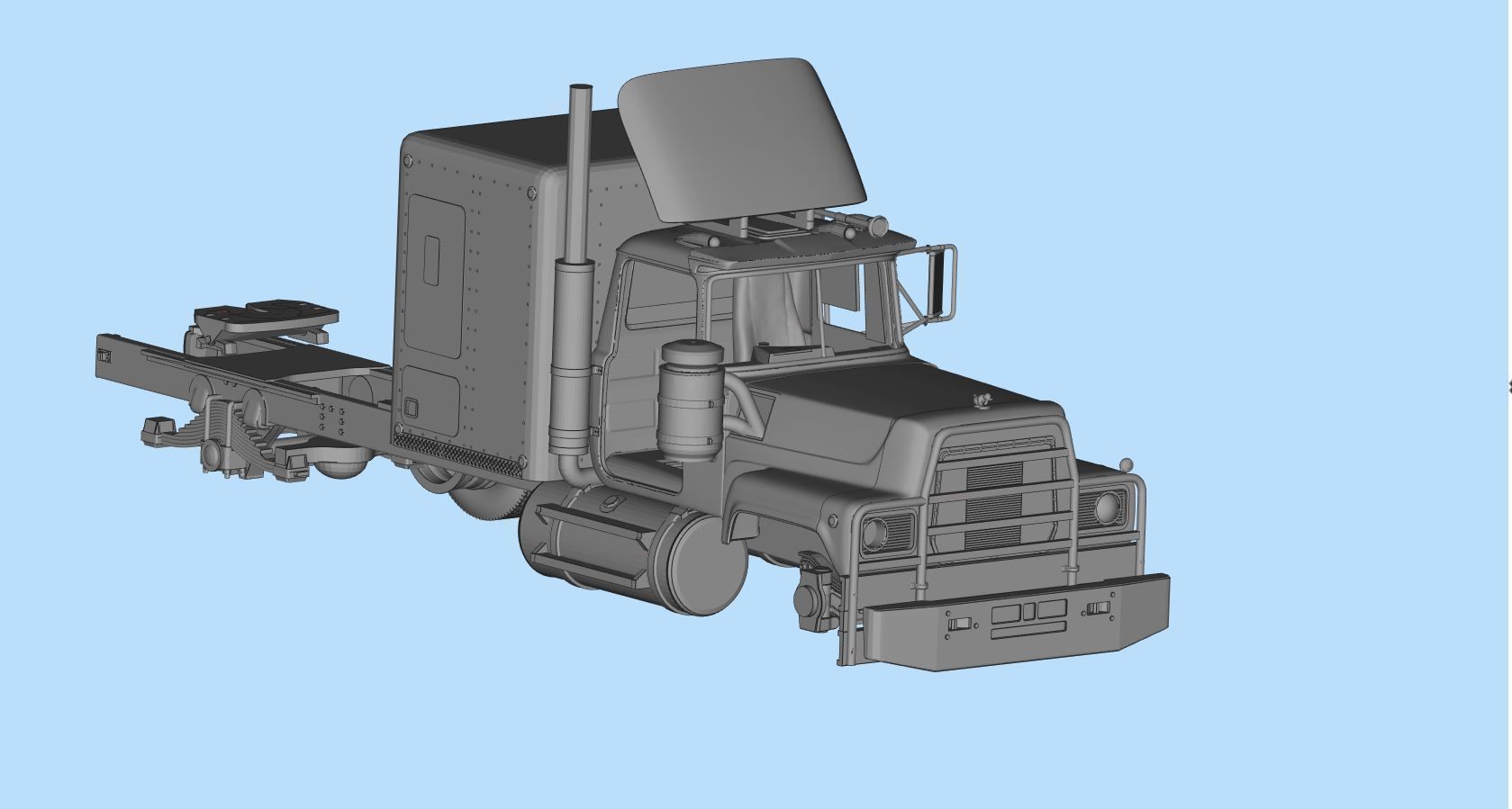 STL printable truck model kit rubber duck from the movie 3D print model_10