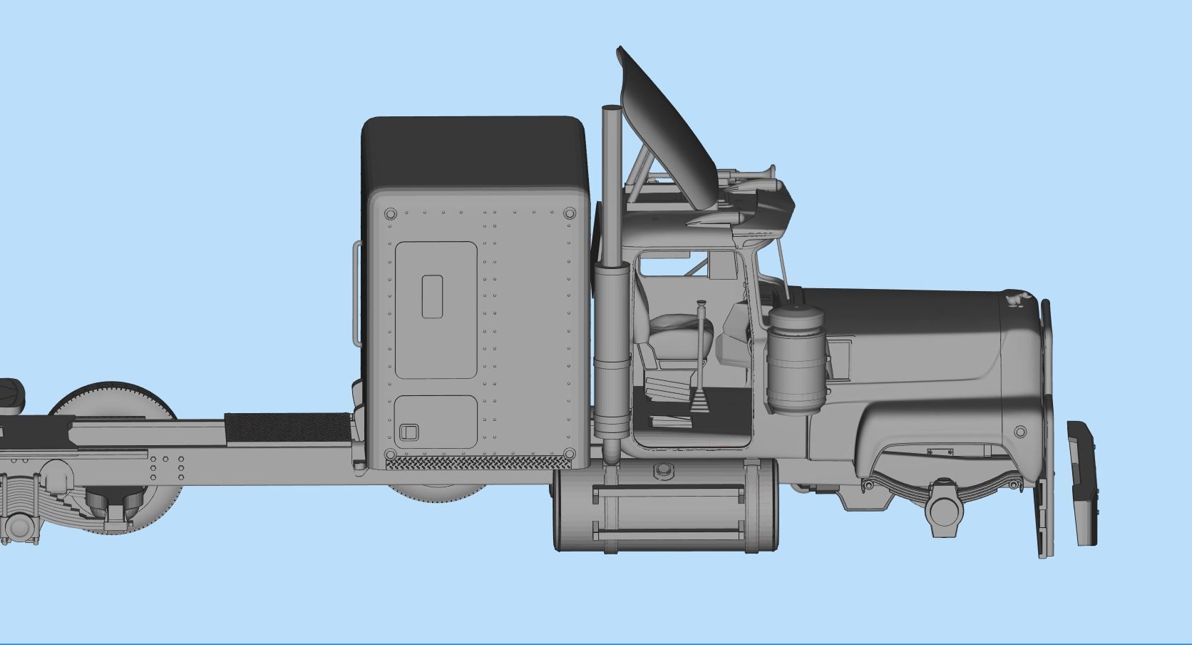 STL printable truck model kit rubber duck from the movie 3D print model_16