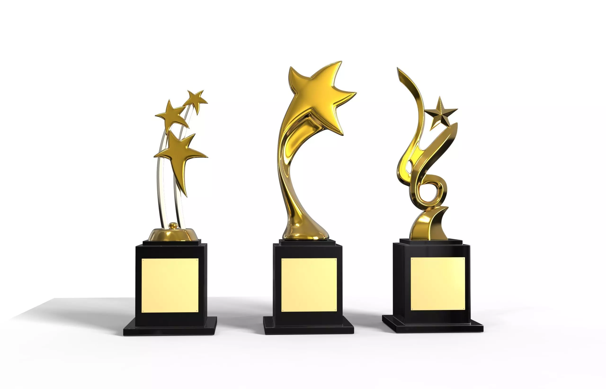 Trophy award trophies 3D model_0