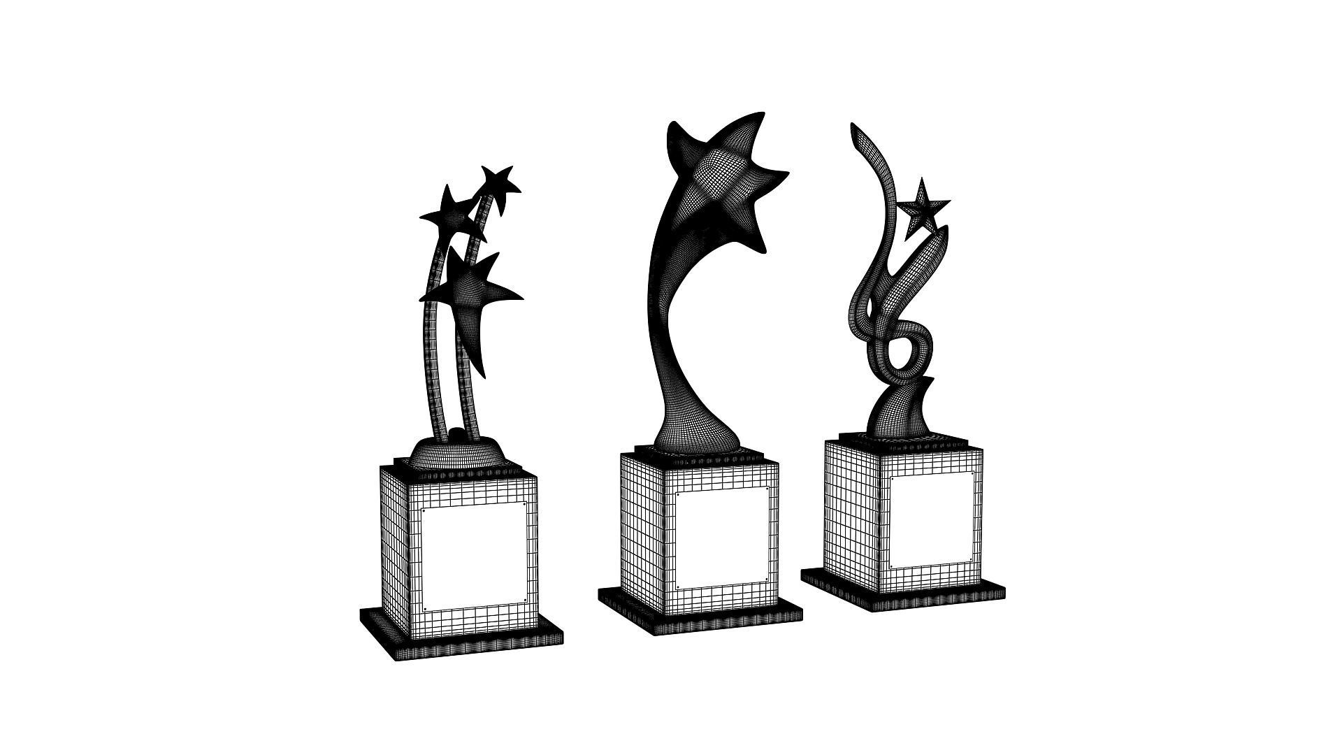 Trophy award trophies 3D model_6