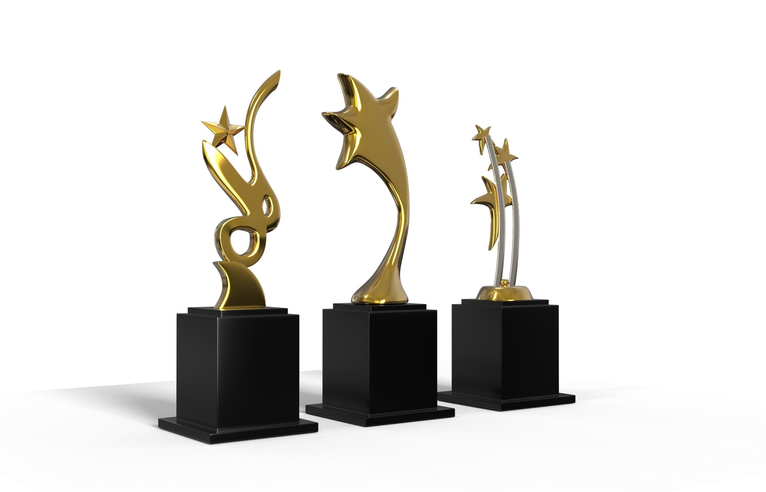Trophy award trophies 3D model_3