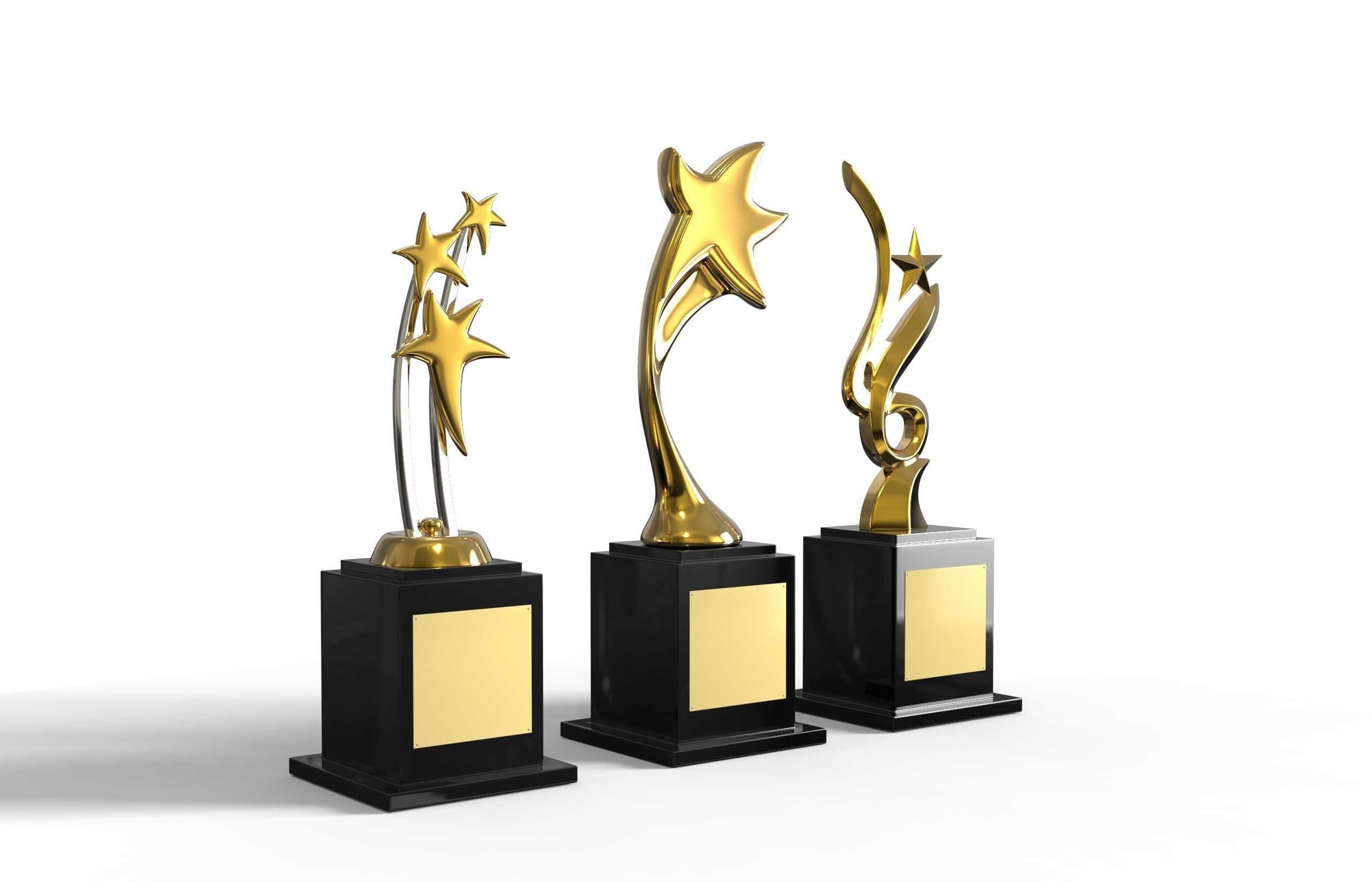 Trophy award trophies 3D model_1