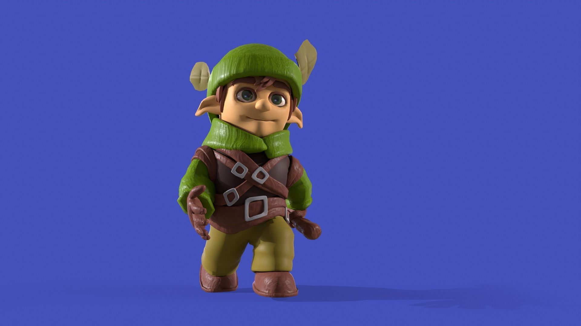 Explorer Elf Boy - Rigged - UE4 Low-poly 3D model_17