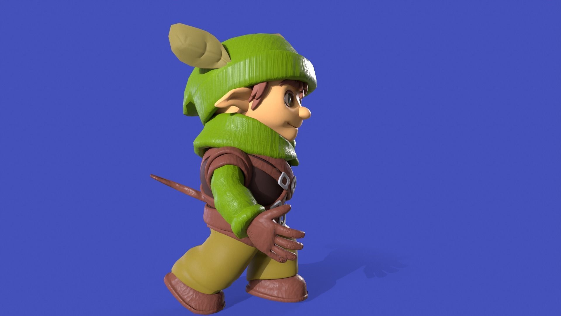 Explorer Elf Boy - Rigged - UE4 Low-poly 3D model_16