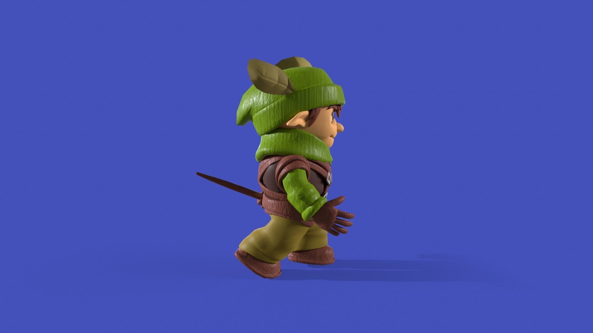 Explorer Elf Boy - Rigged - UE4 Low-poly 3D model_3