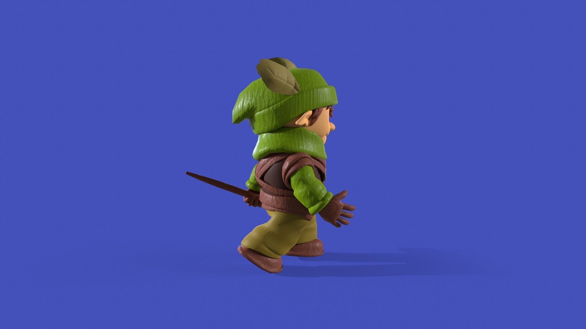 Explorer Elf Boy - Rigged - UE4 Low-poly 3D model_4