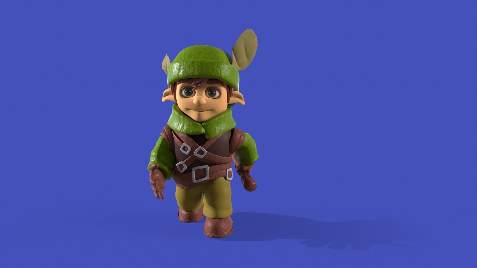 Explorer Elf Boy - Rigged - UE4 Low-poly 3D model_11