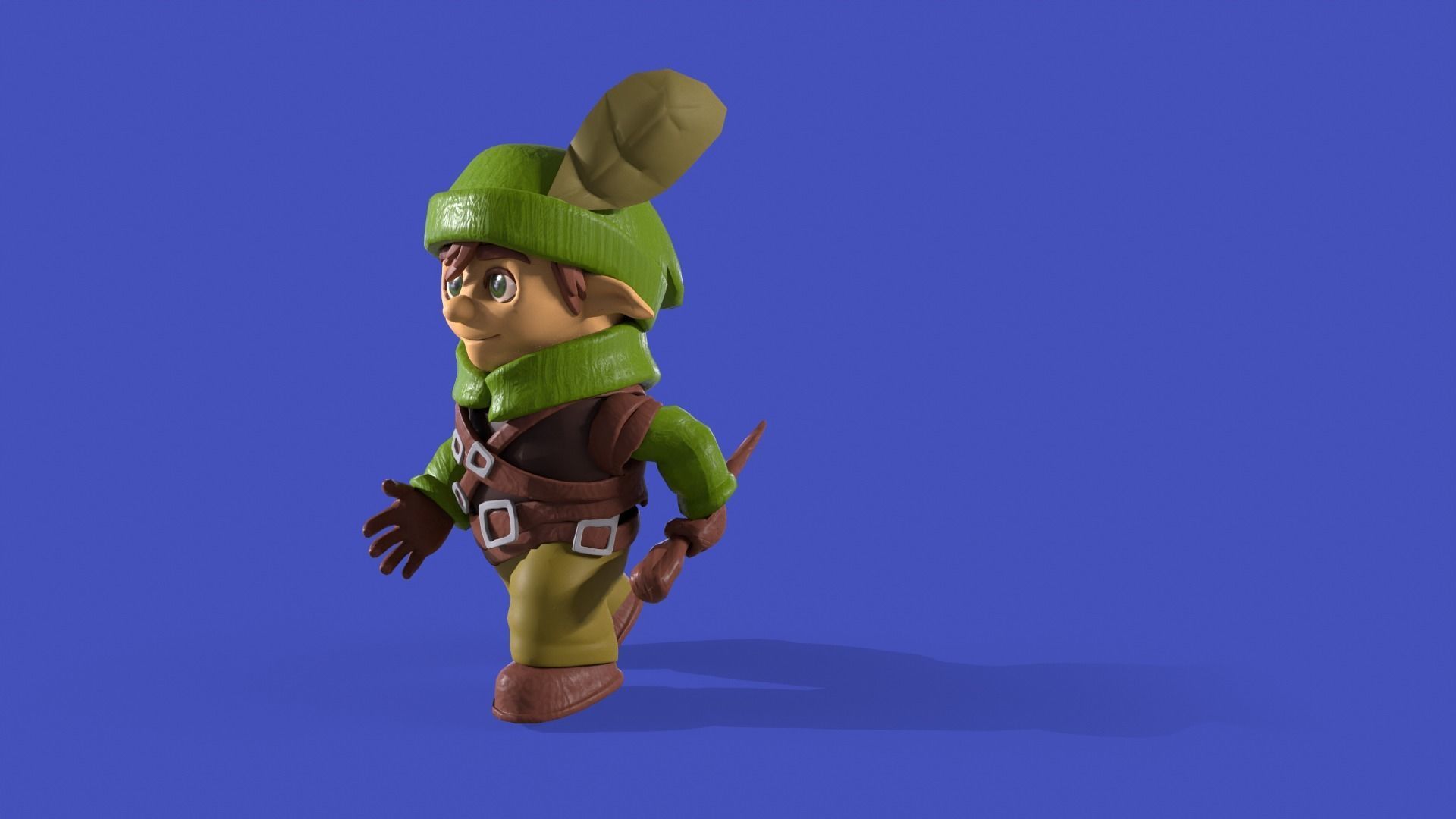 Explorer Elf Boy - Rigged - UE4 Low-poly 3D model_10