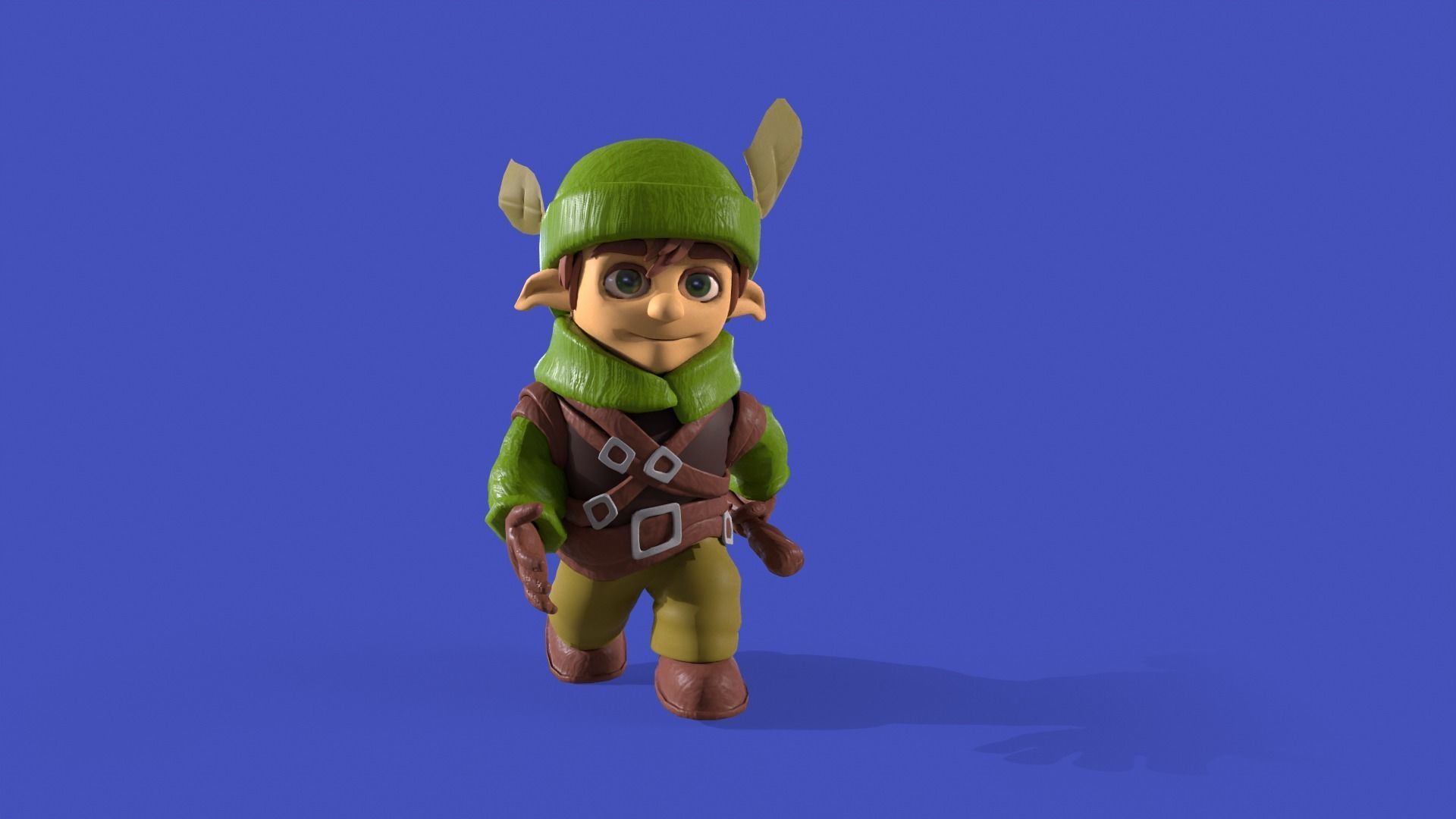 Explorer Elf Boy - Rigged - UE4 Low-poly 3D model_12