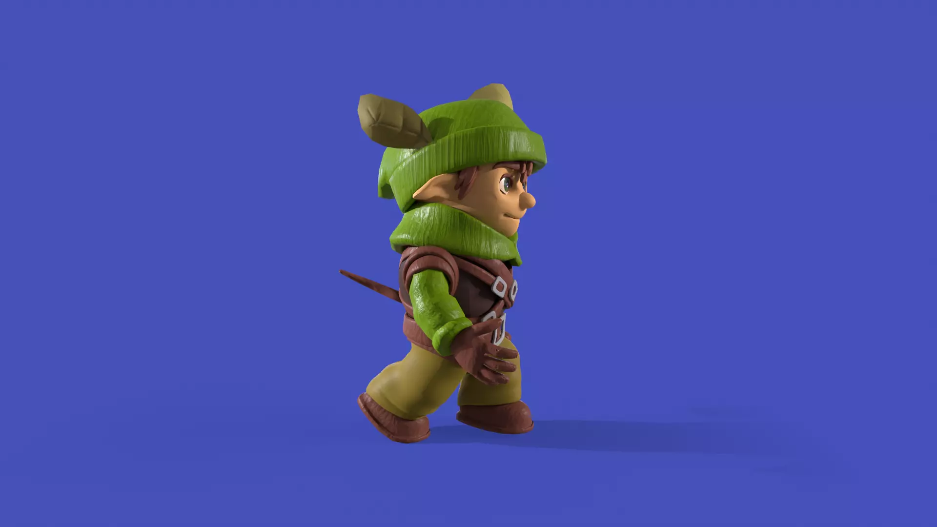Explorer Elf Boy - Rigged - UE4 Low-poly 3D model_0