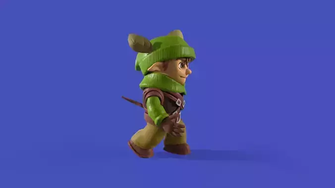 Explorer Elf Boy - Rigged - UE4 Low-poly 3D model