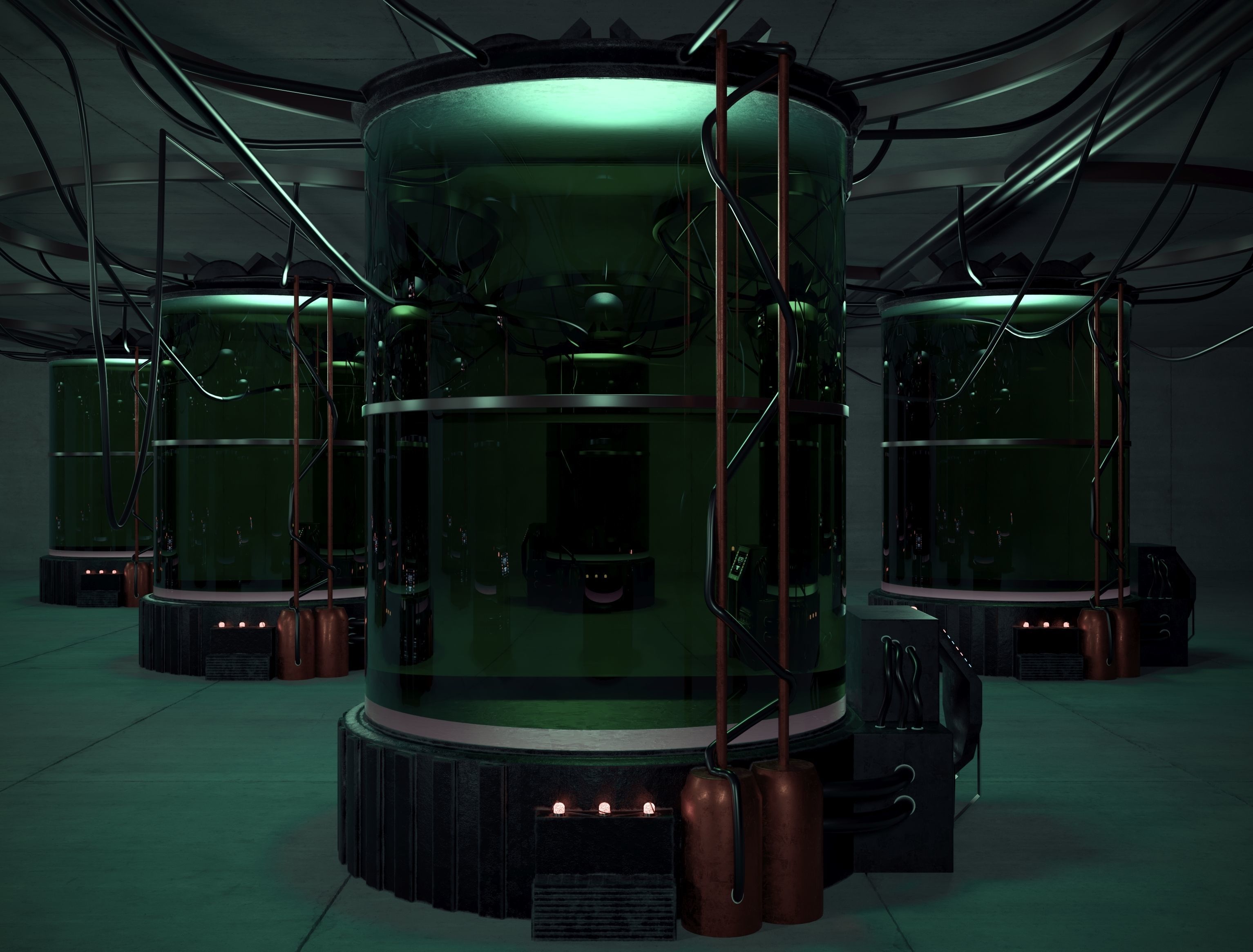 Sci-fi capsule Low-poly 3D model_2