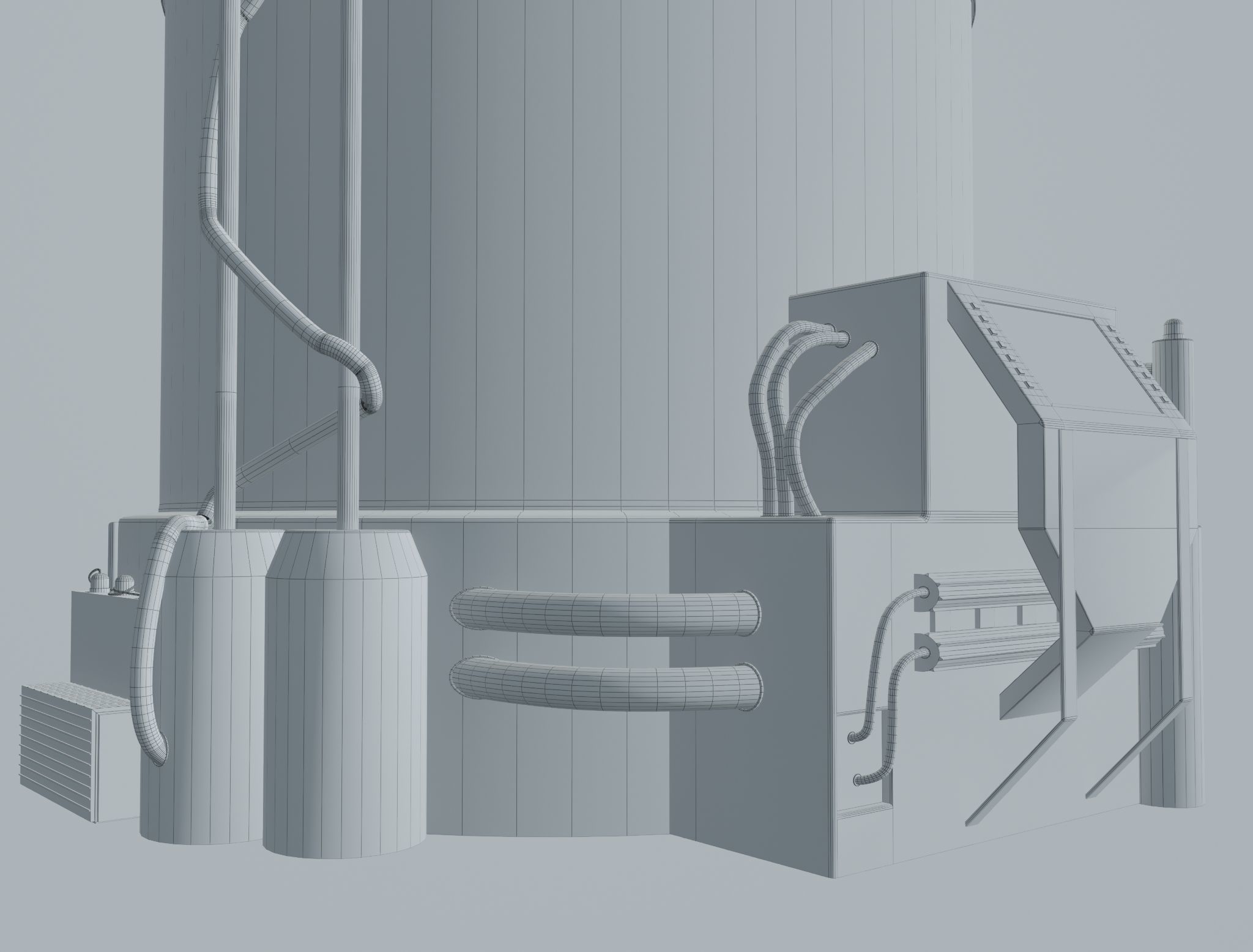 Sci-fi capsule Low-poly 3D model_6
