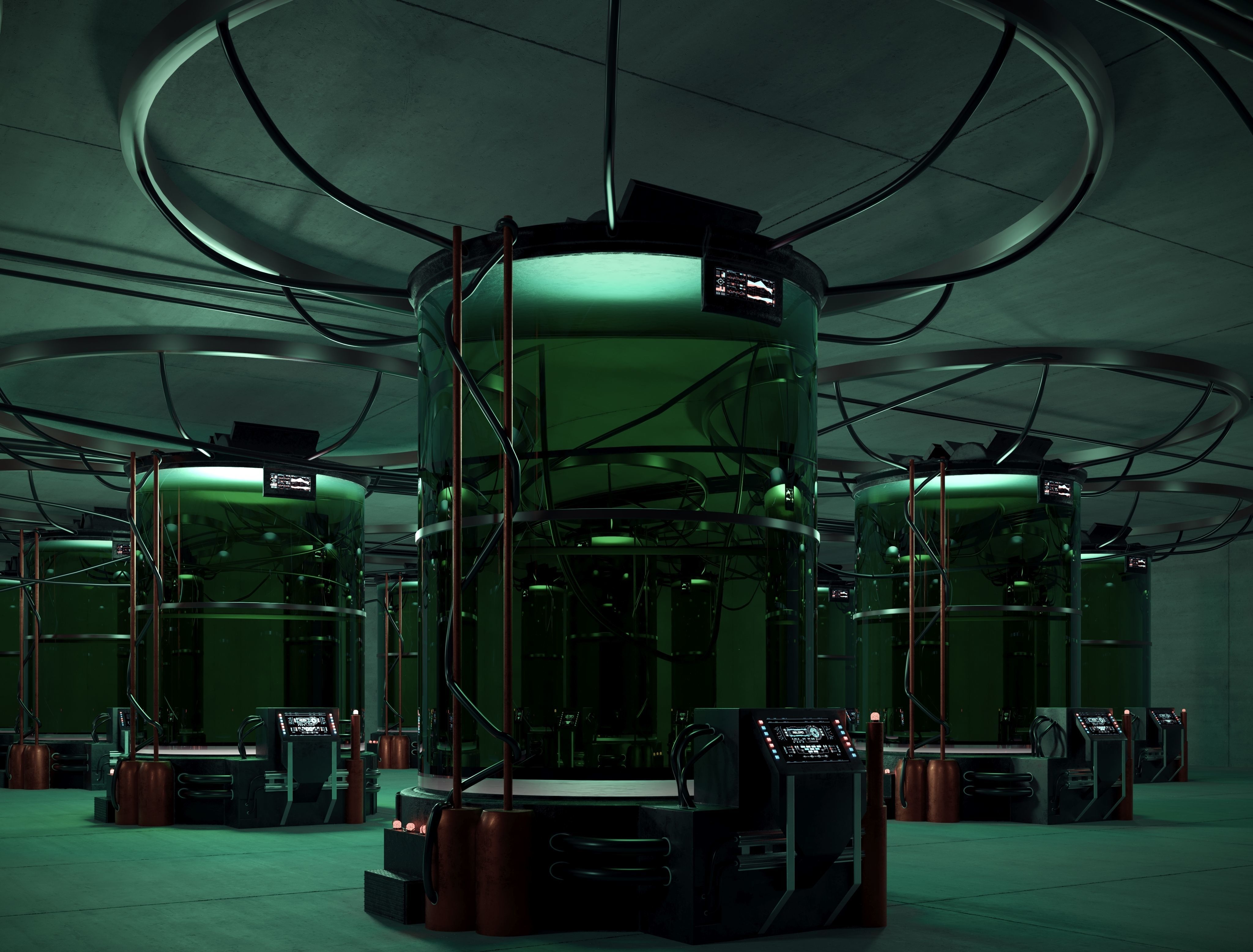 Sci-fi capsule Low-poly 3D model_1
