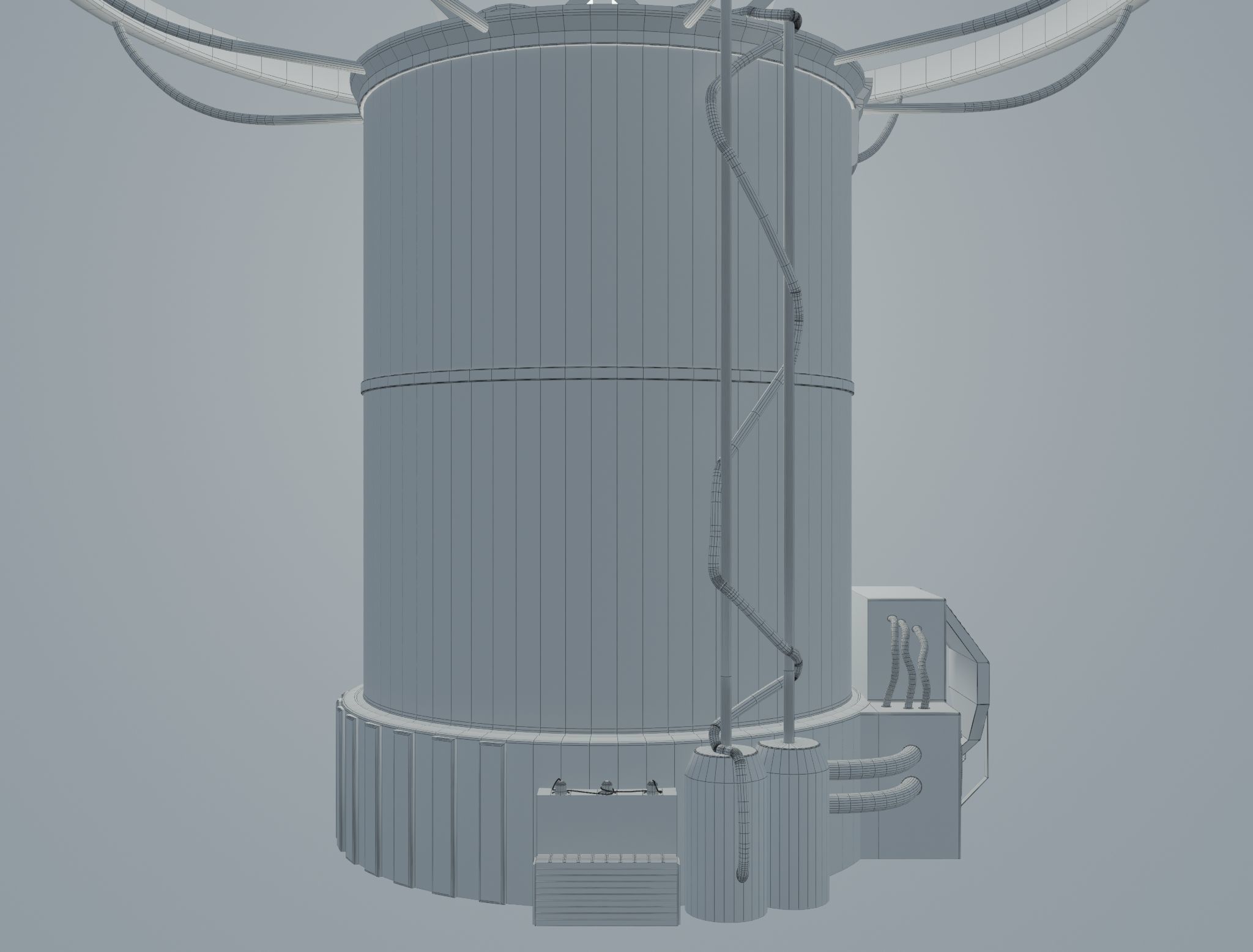 Sci-fi capsule Low-poly 3D model_7