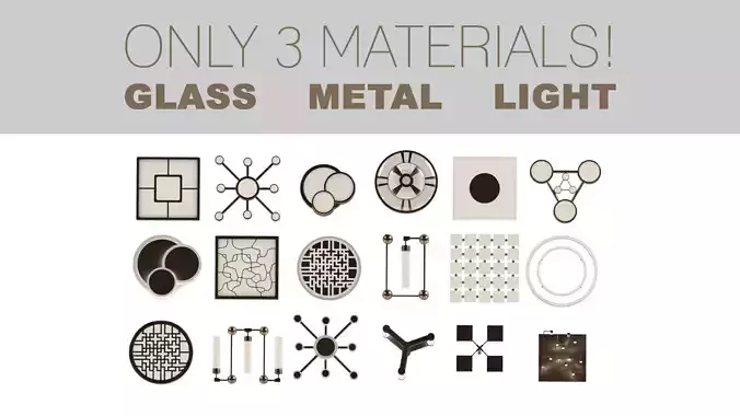 Modern Chandeliers Set