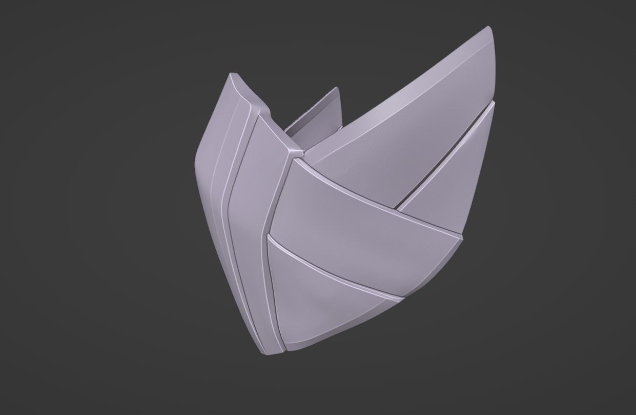 Jade mask - Combat courtier 3D print model_9