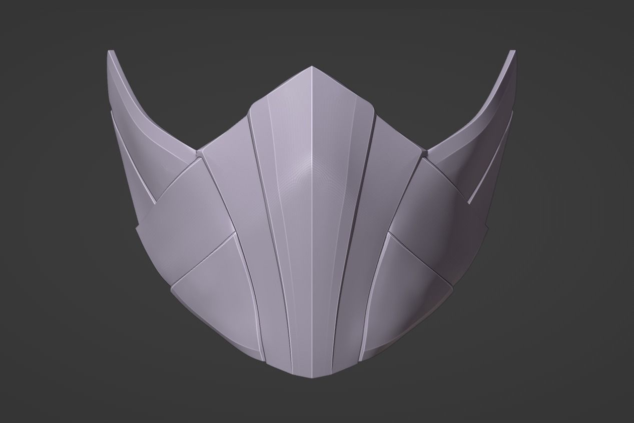 Jade mask - Combat courtier 3D print model_1