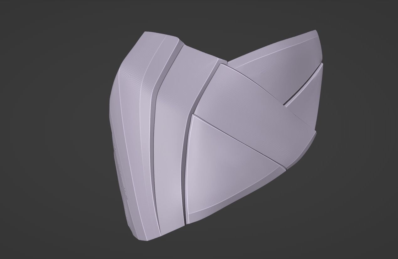 Jade mask - Combat courtier 3D print model_6