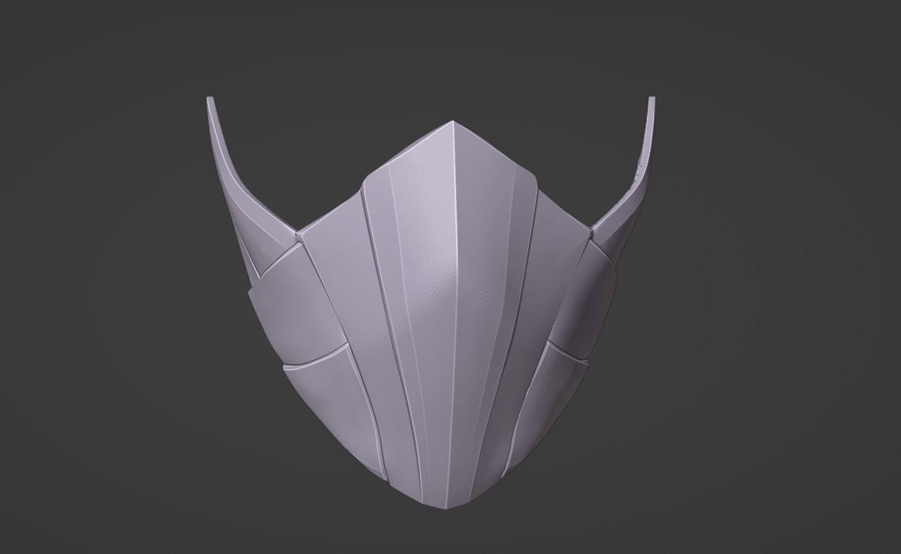 Jade mask - Combat courtier 3D print model_8