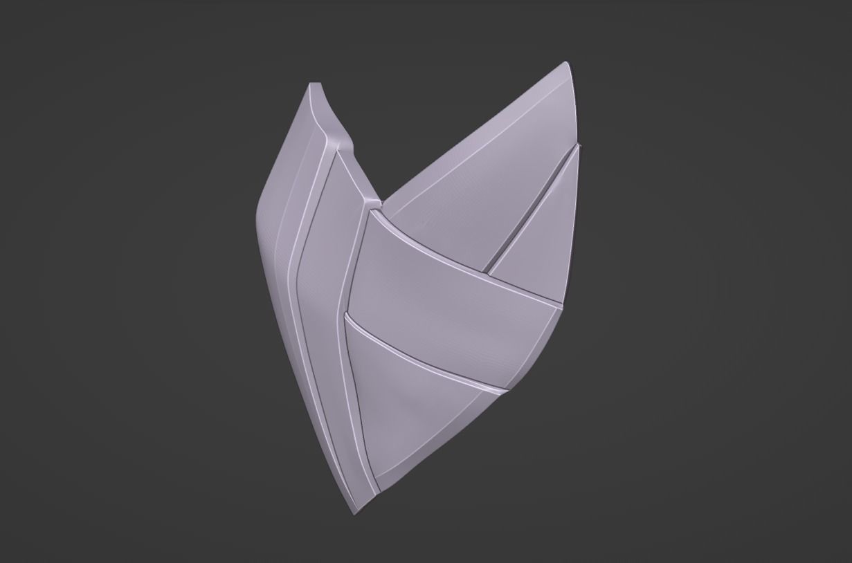 Jade mask - Combat courtier 3D print model_2