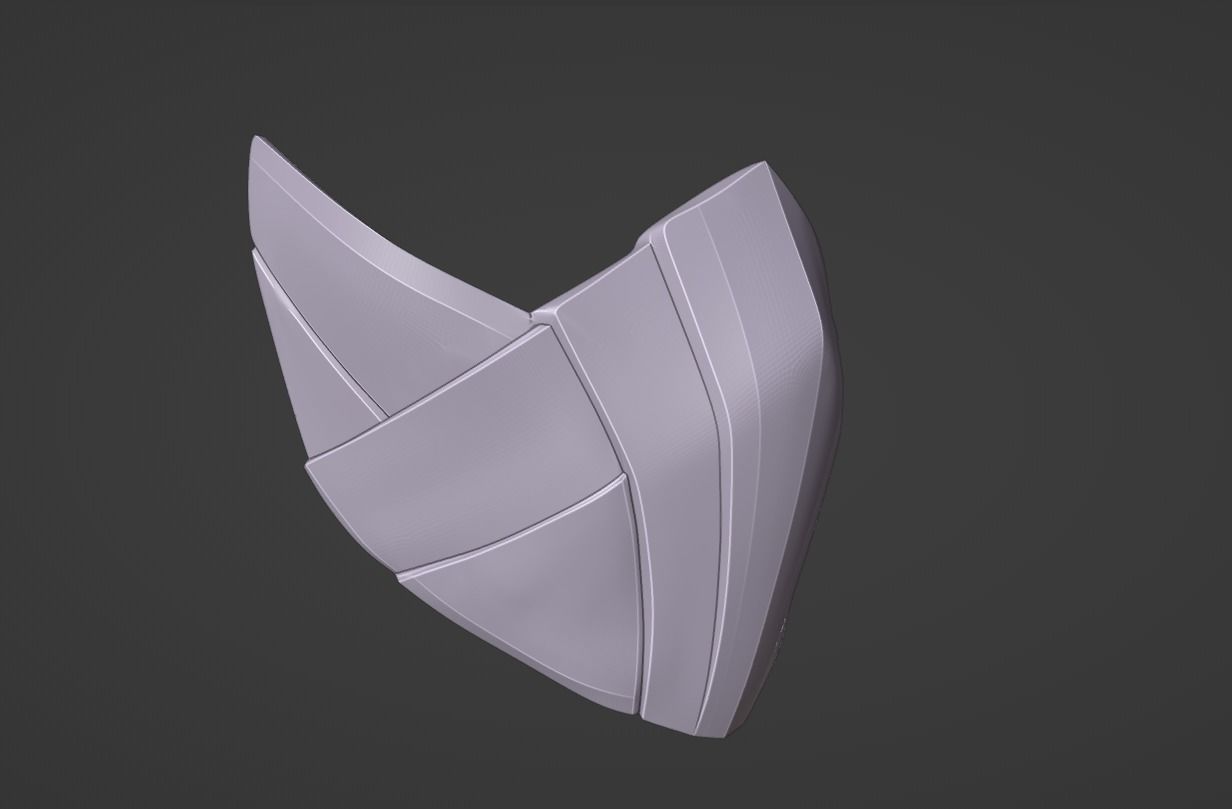 Jade mask - Combat courtier 3D print model_5