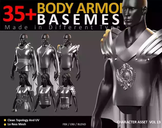 35 Body Armors Basemesh q