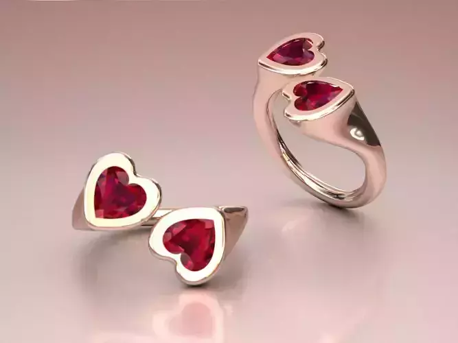OUR HEART-ring 3D print model