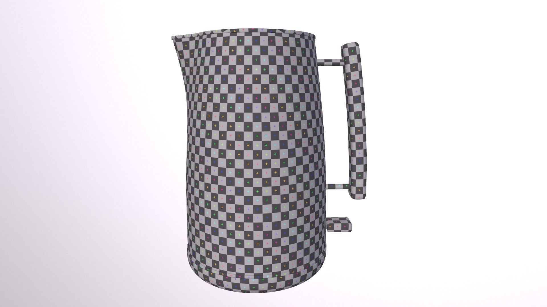 Kettle coffee pot with wooden handle 3D model_7