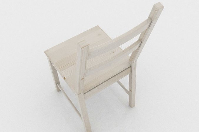 Chair 3D wooden 3D model
