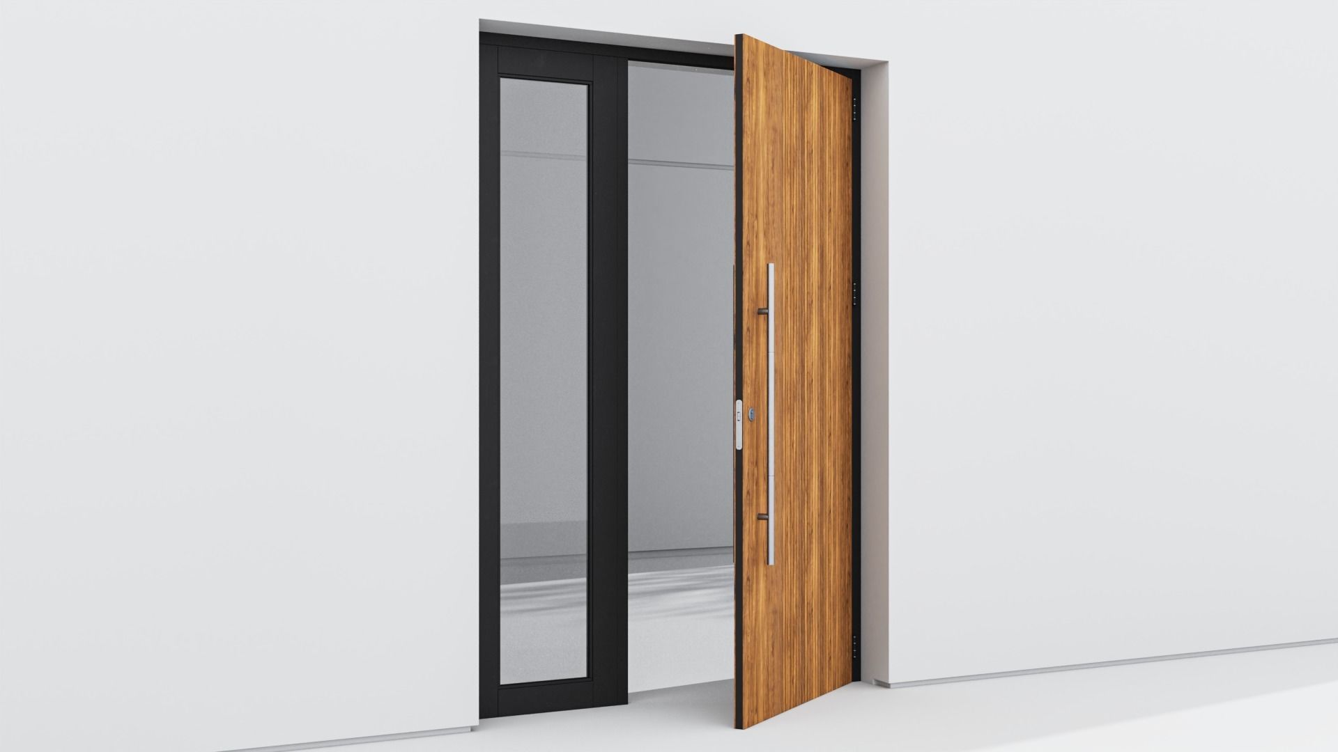 Aluminium door 120 3D model_3
