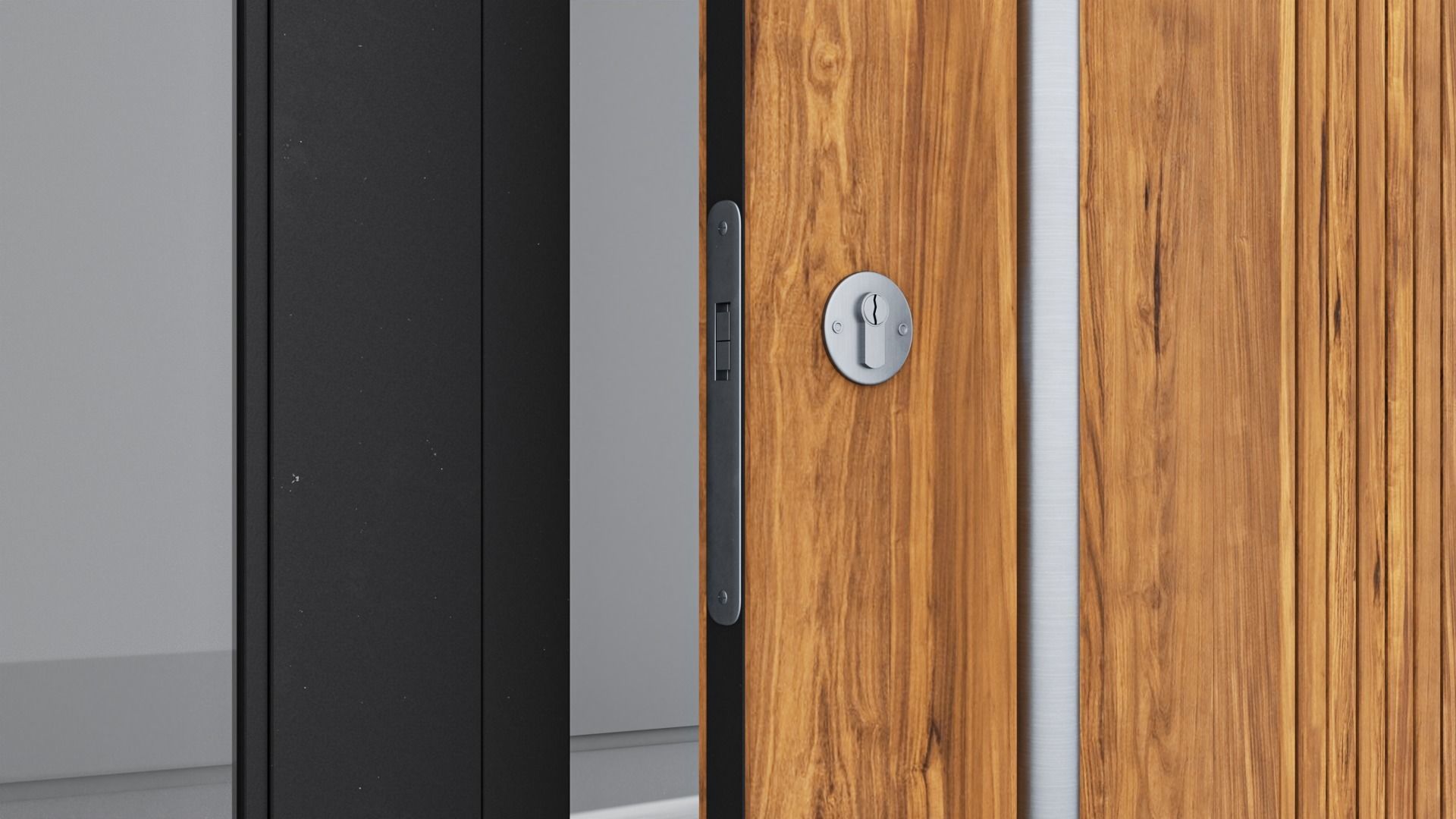 Aluminium door 120 3D model_4