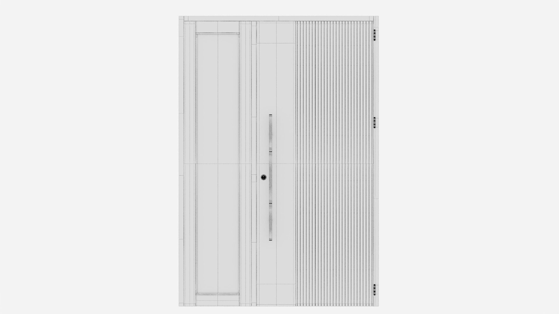 Aluminium door 120 3D model_5