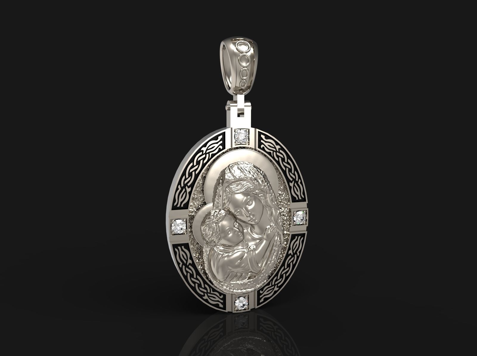 Pendant  N-263 3D print model_3