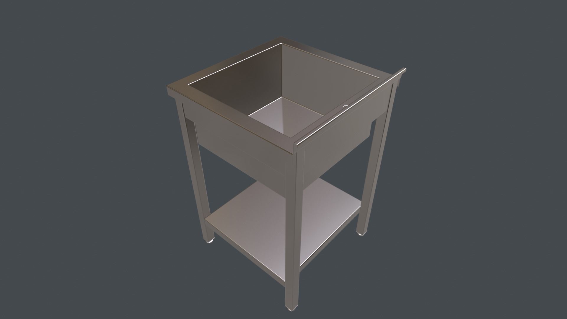 SINK 600x600x890 Low-poly 3D model_4