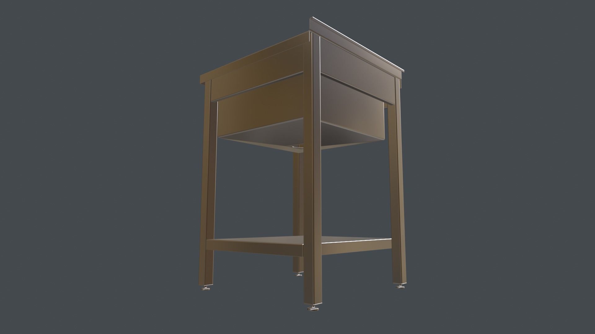 SINK 600x600x890 Low-poly 3D model_10