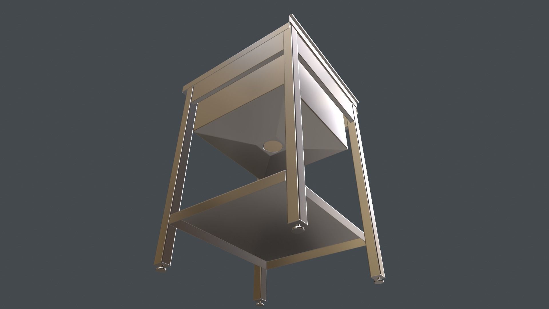 SINK 600x600x890 Low-poly 3D model_8