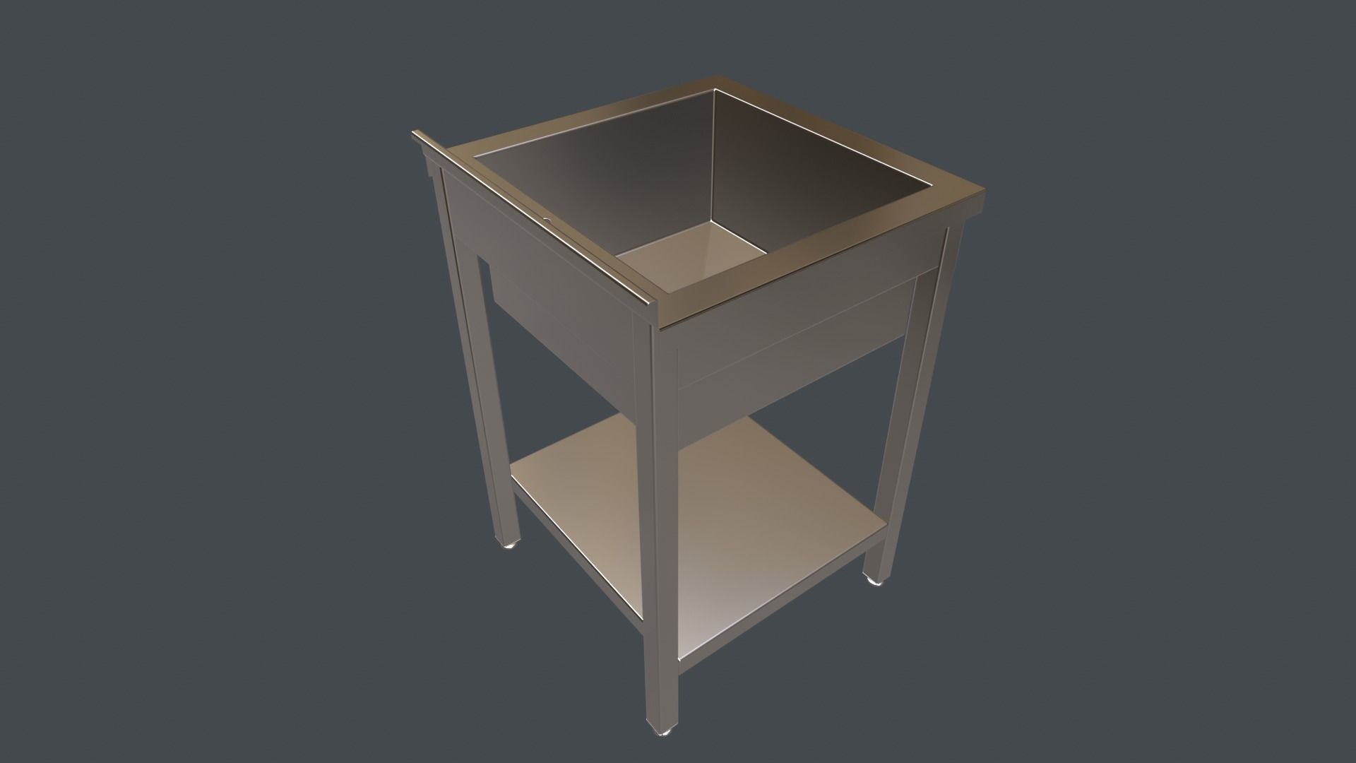 SINK 600x600x890 Low-poly 3D model_5