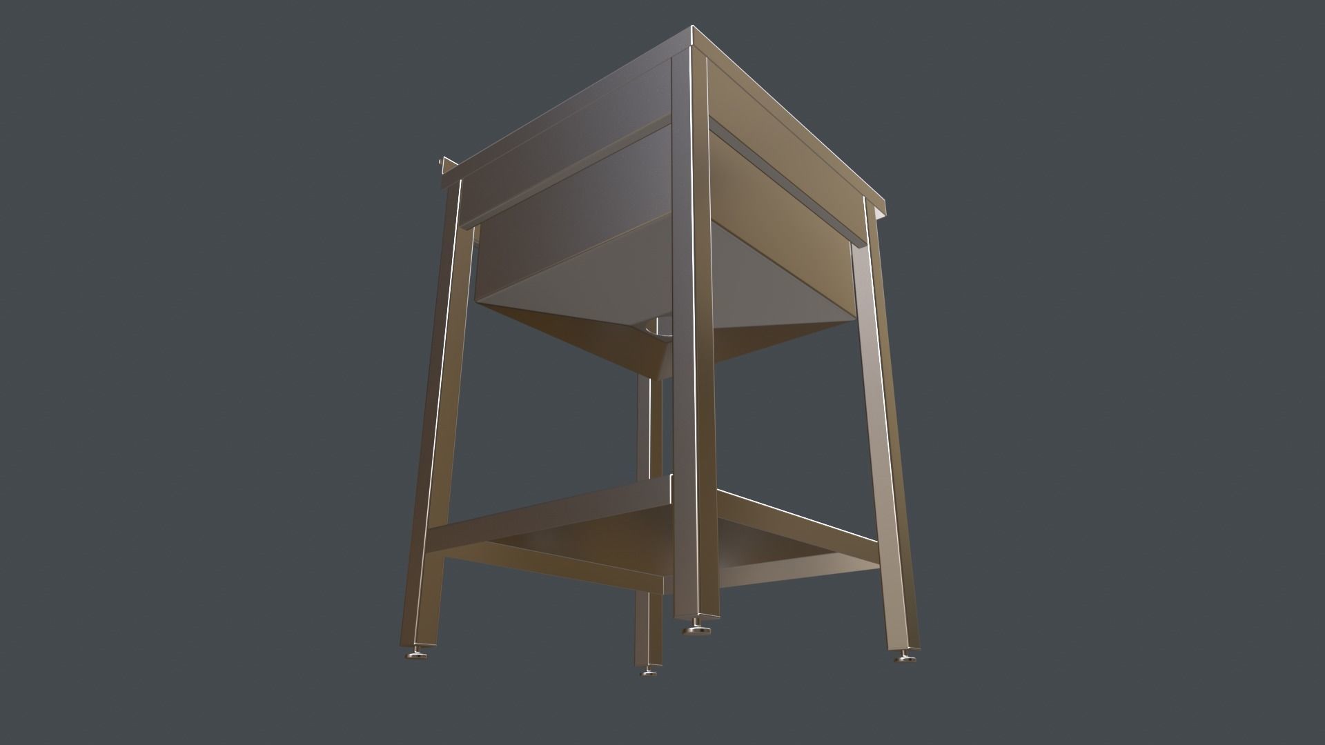 SINK 600x600x890 Low-poly 3D model_6