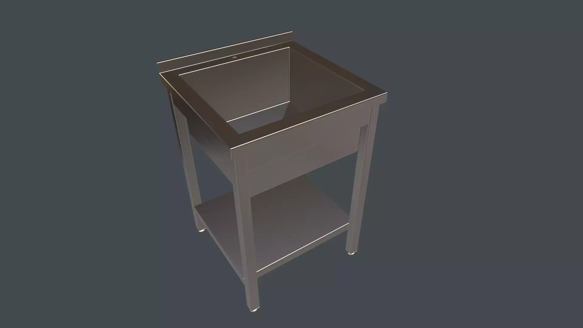 SINK 600x600x890 Low-poly 3D model_0