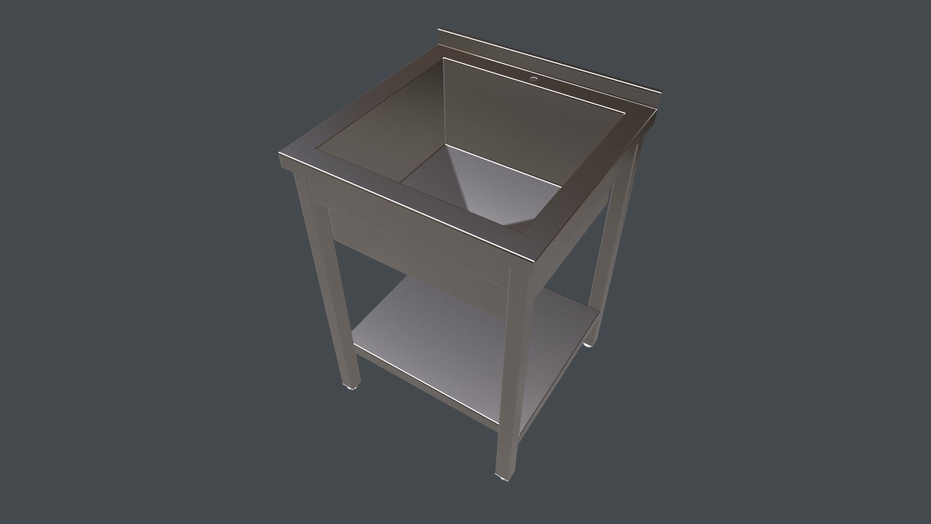 SINK 600x600x890 Low-poly 3D model_2