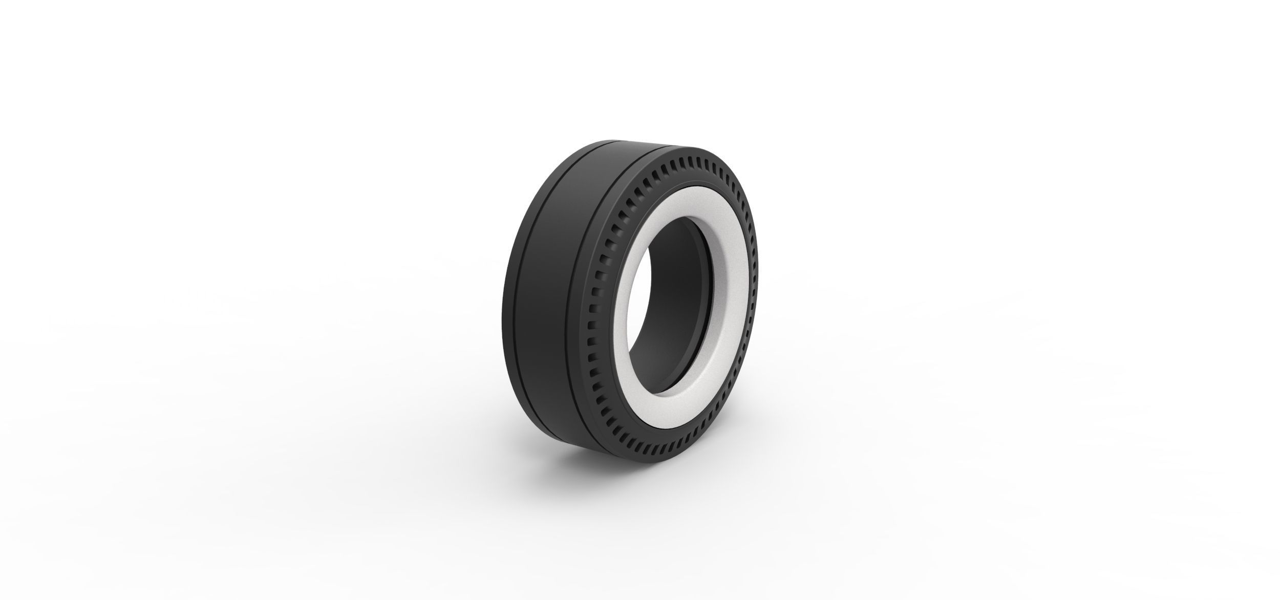 Whitewall rear tire of vintage dragster Version 3 Scale 1 to 25 3D print model_1